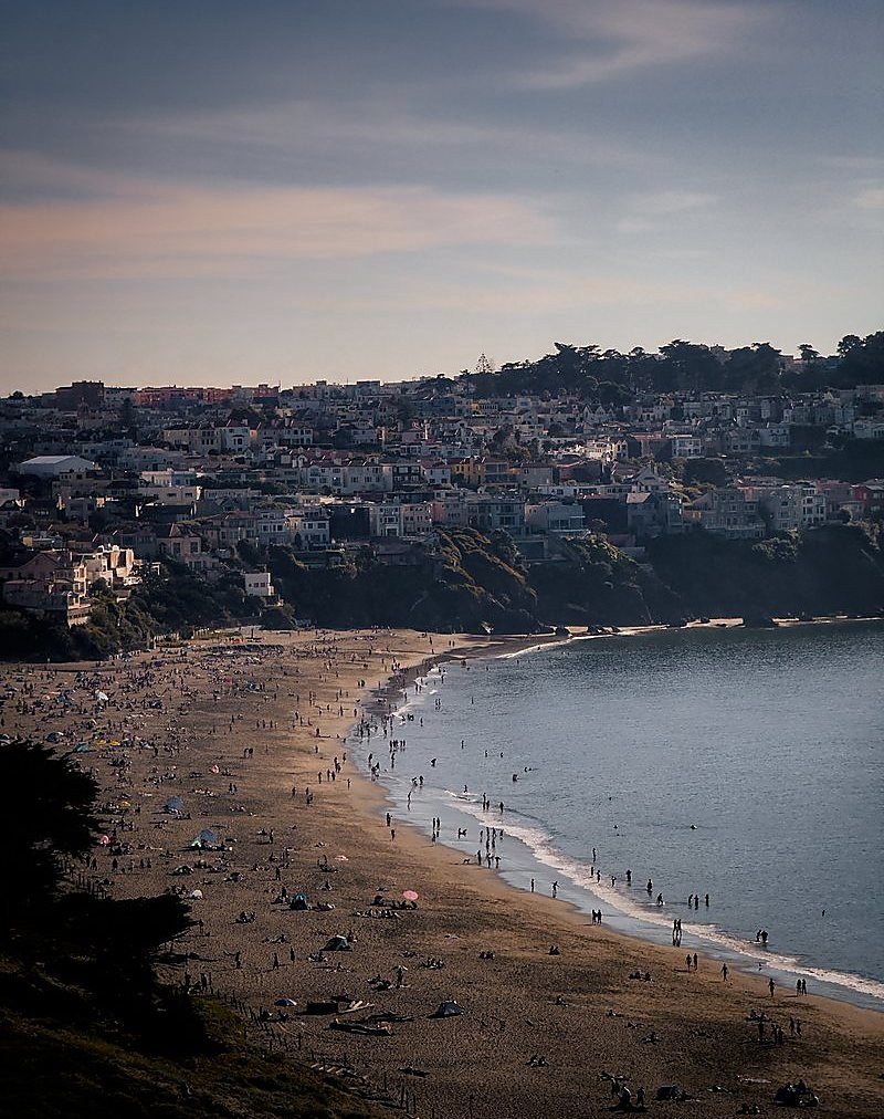 Baker Beach in the late afternoon, San Francisco